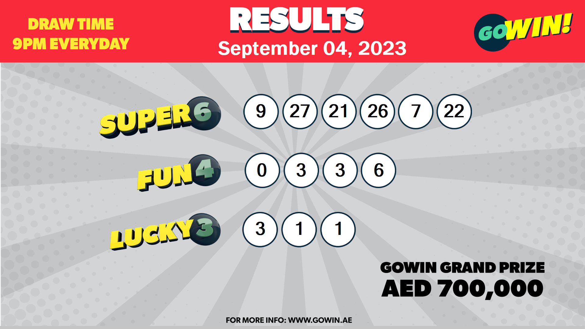 Draw Results 04 Sep 2023 210807
