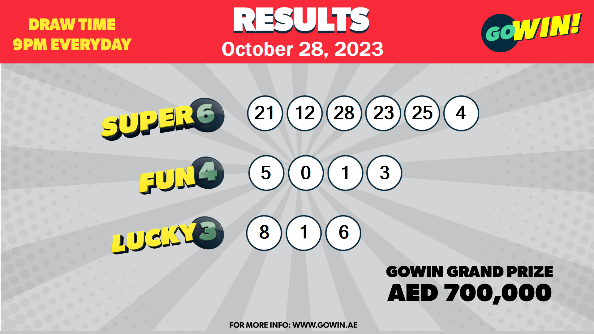 Draw Results 28 Oct 2023 210818