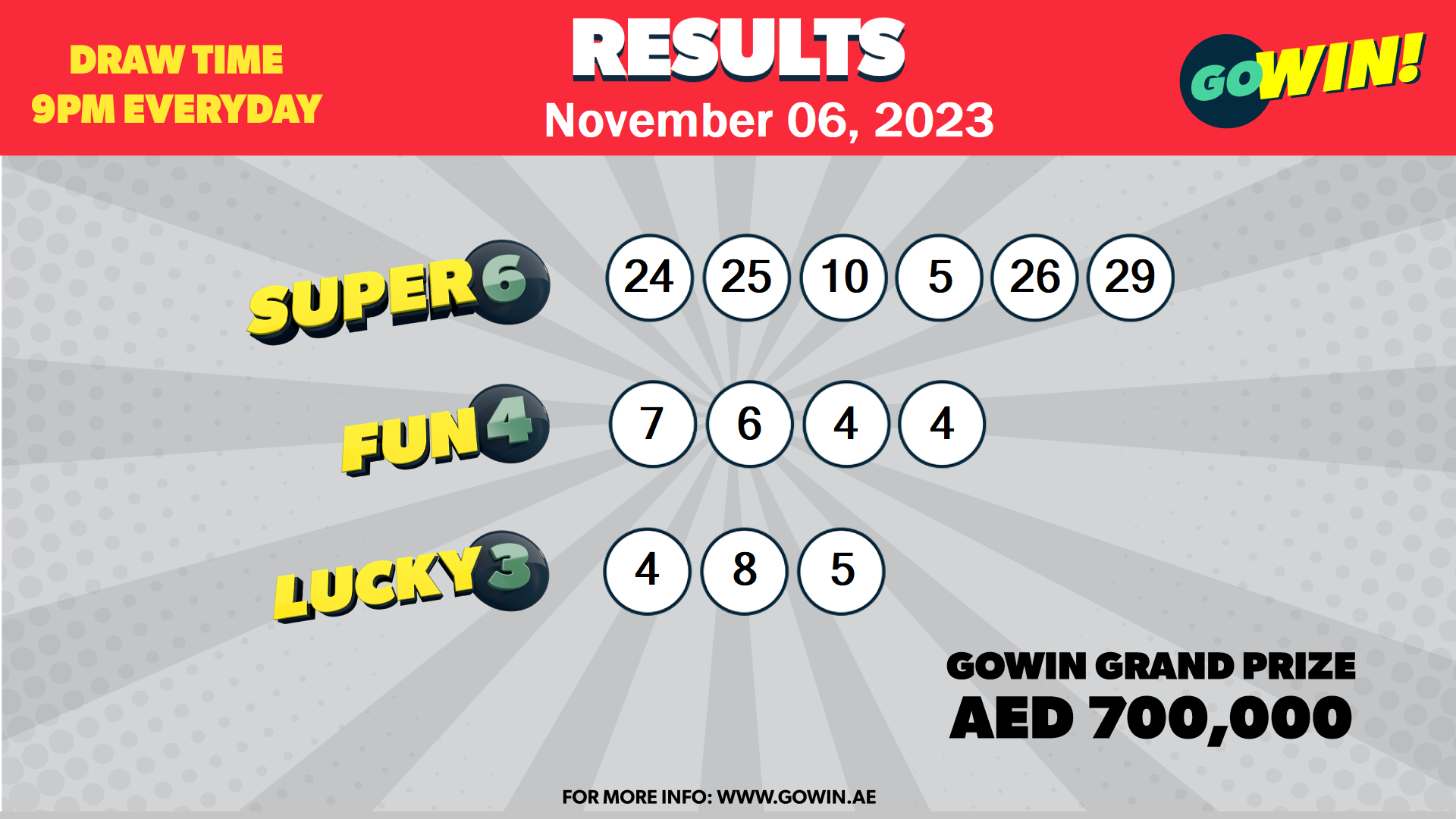 Draw Results 06 Nov 2023 210758